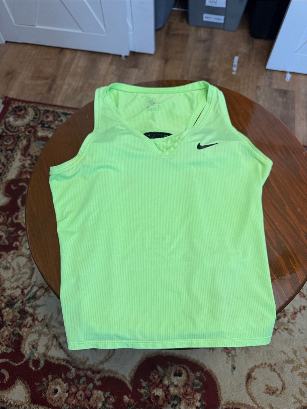 Nike Women's Neon Yellow-Green Athletic Tank Top pre owned like new